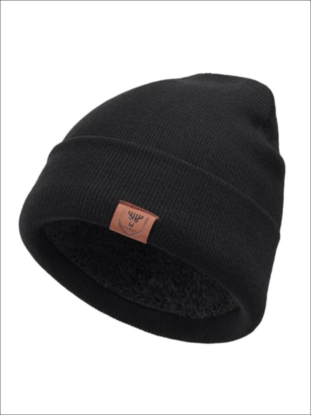 Fleece Lined Cuffed Beanie Winter Hat for Men and Women